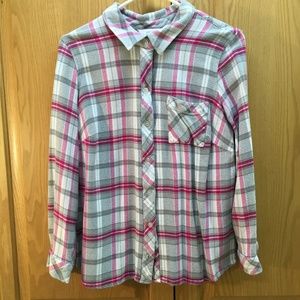 CJ Banks plaid button down shirt